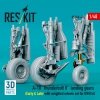 RESKIT RSU48-0496 A-10 Thunderbolt II landing gears (Early & Late) with weighted wheels set for GWH kit (Metal+3D Printed) 1/48